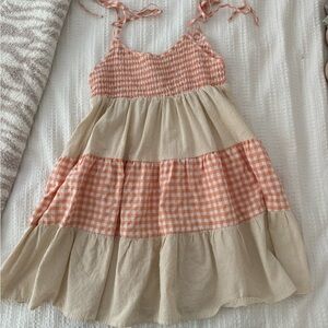 Orange gingham Dress